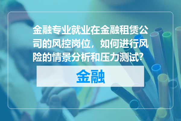 金融专业就业在金融租赁公司的风控岗位，如何进行风险的情景分析和压力测试？