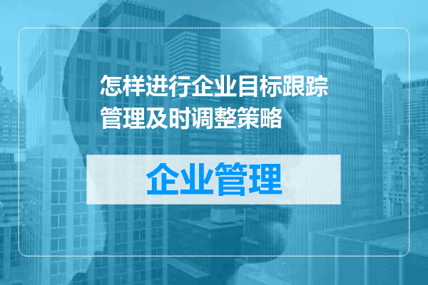 怎样进行企业目标跟踪管理及时调整策略