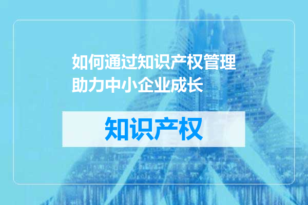如何通过知识产权管理助力中小企业成长