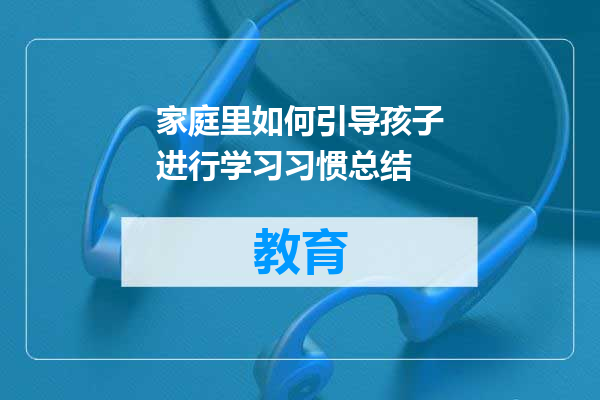 家庭里如何引导孩子进行学习习惯总结