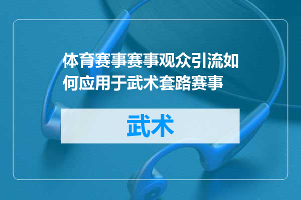 体育赛事赛事观众引流如何应用于武术套路赛事
