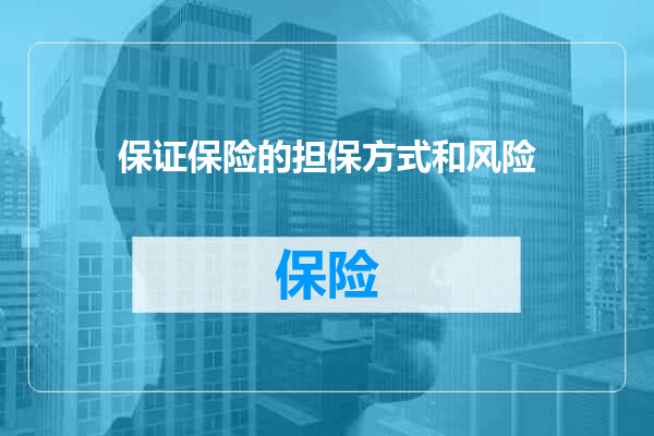 保证保险的担保方式和风险