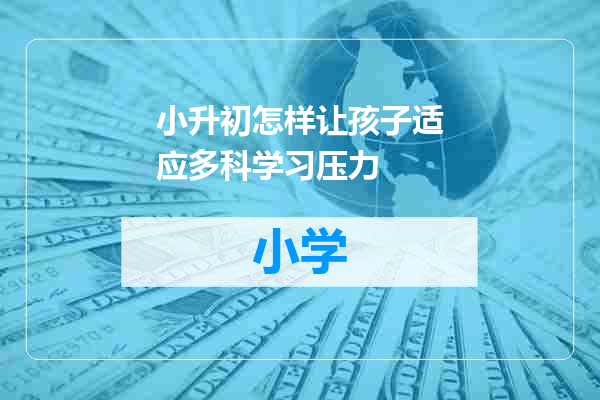 小升初怎样让孩子适应多科学习压力