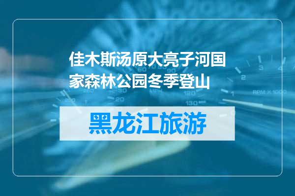 佳木斯汤原大亮子河国家森林公园冬季登山
