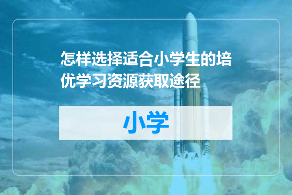 怎样选择适合小学生的培优学习资源获取途径