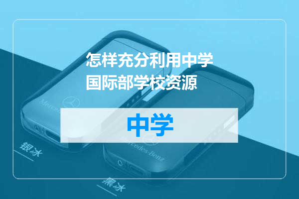 怎样充分利用中学国际部学校资源