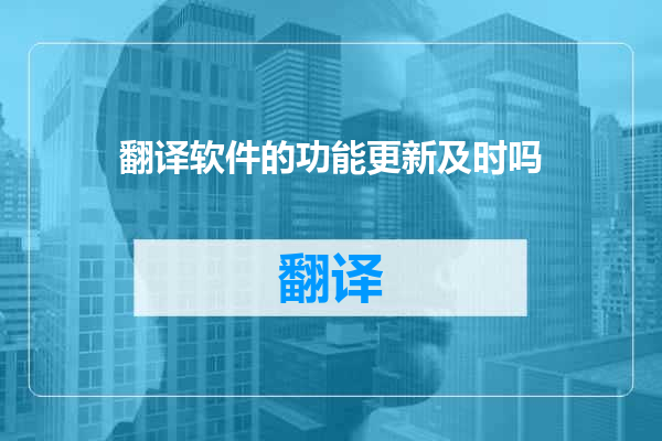 翻译软件的功能更新及时吗