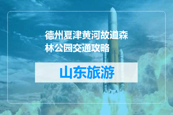 德州夏津黄河故道森林公园交通攻略