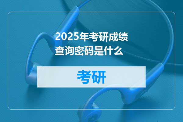 2025年考研成绩查询密码是什么