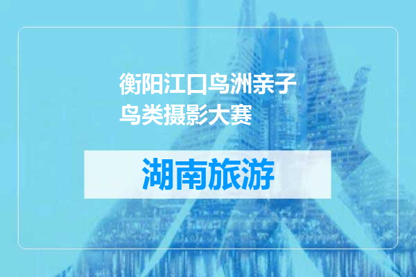 衡阳江口鸟洲亲子鸟类摄影大赛