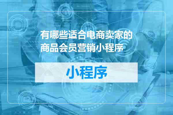 有哪些适合电商卖家的商品会员营销小程序