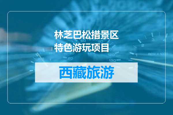 林芝巴松措景区特色游玩项目