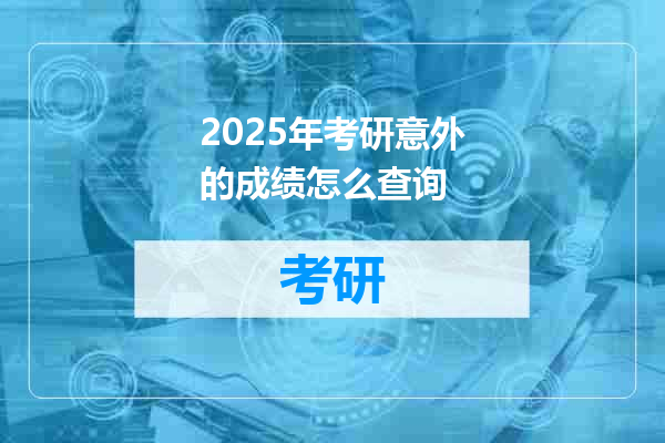 2025年考研意外的成绩怎么查询