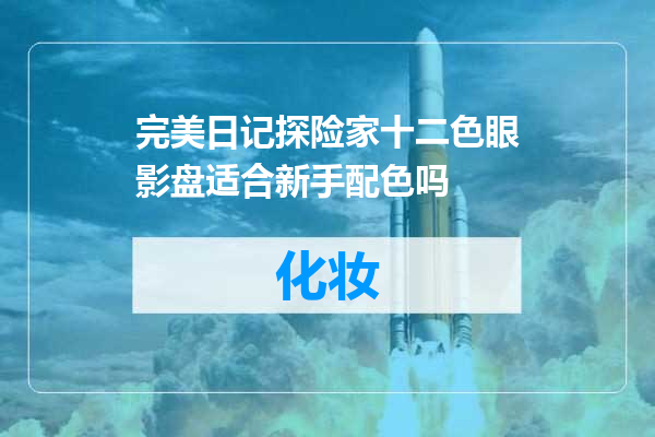 完美日记探险家十二色眼影盘适合新手配色吗