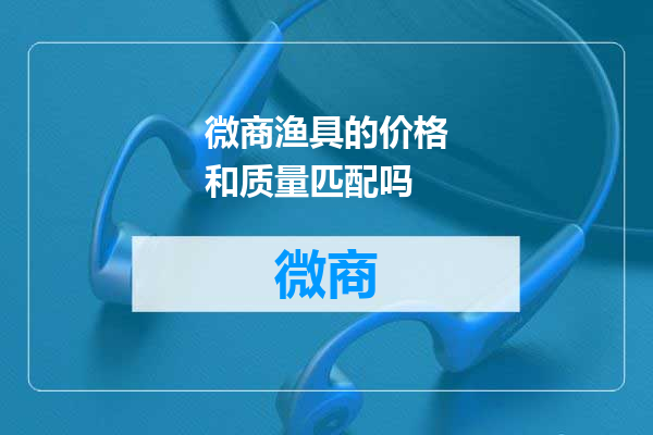 微商渔具的价格和质量匹配吗