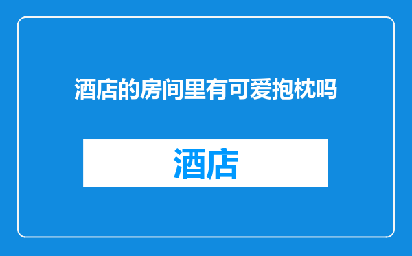 酒店的房间里有可爱抱枕吗