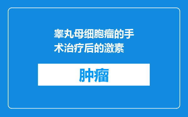 睾丸母细胞瘤的手术治疗后的激素