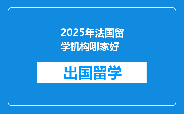 2025年法国留学机构哪家好