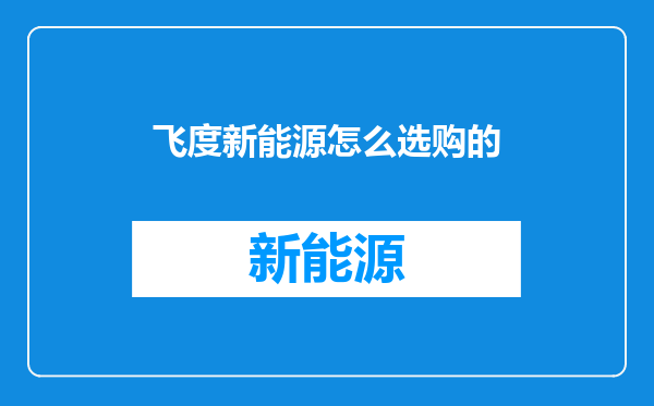飞度新能源怎么选购的