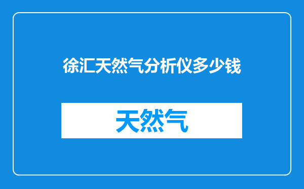 徐汇天然气分析仪多少钱