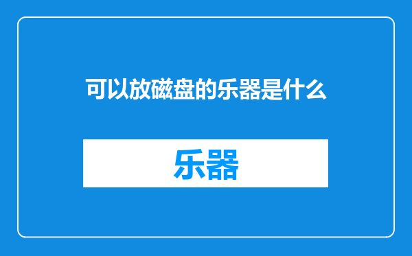 可以放磁盘的乐器是什么