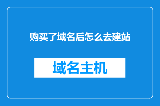 购买了域名后怎么去建站