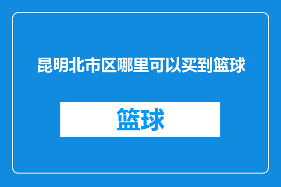 昆明北市区哪里可以买到篮球