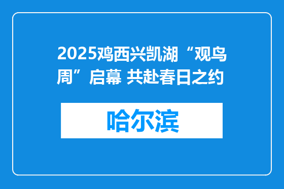2025鸡西兴凯湖“观鸟周”启幕 共赴春日之约