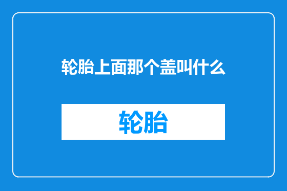 轮胎上面那个盖叫什么