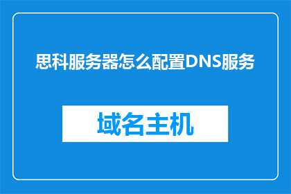 思科服务器怎么配置DNS服务