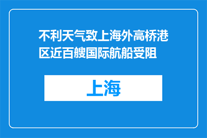 不利天气致上海外高桥港区近百艘国际航船受阻