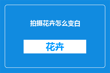 拍摄花卉怎么变白