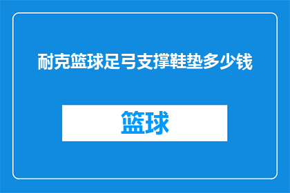 耐克篮球足弓支撑鞋垫多少钱