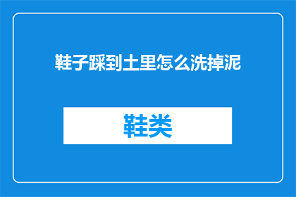 鞋子踩到土里怎么洗掉泥