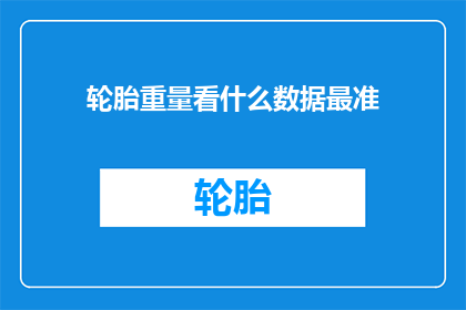 轮胎重量看什么数据最准