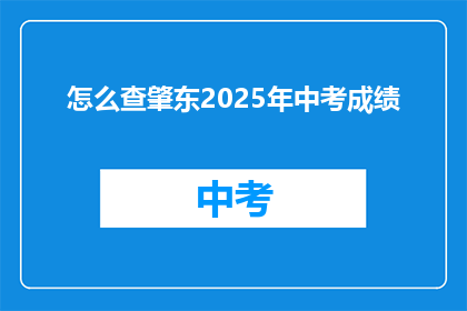 怎么查肇东2025年中考成绩