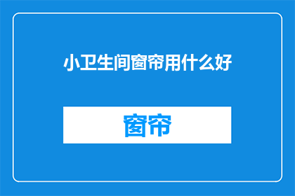 小卫生间窗帘用什么好