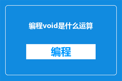 编程void是什么运算