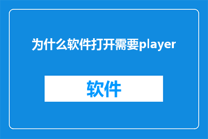 为什么软件打开需要player