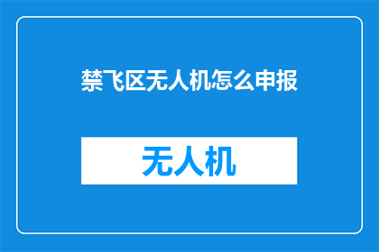 禁飞区无人机怎么申报(如何向禁飞区无人机申报？)