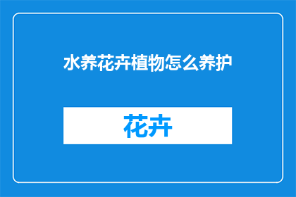 水养花卉植物怎么养护(如何精心养护水养花卉植物？)